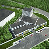 Архитектурное решение многофункционального офисного и торгового центра Renoult и Volvo.