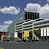 Архитектурное решение многофункционального офисного и торгового центра Nissan и GM.