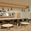 Визуализация интерьера кафе-бара в автосалоне Genser Ford.